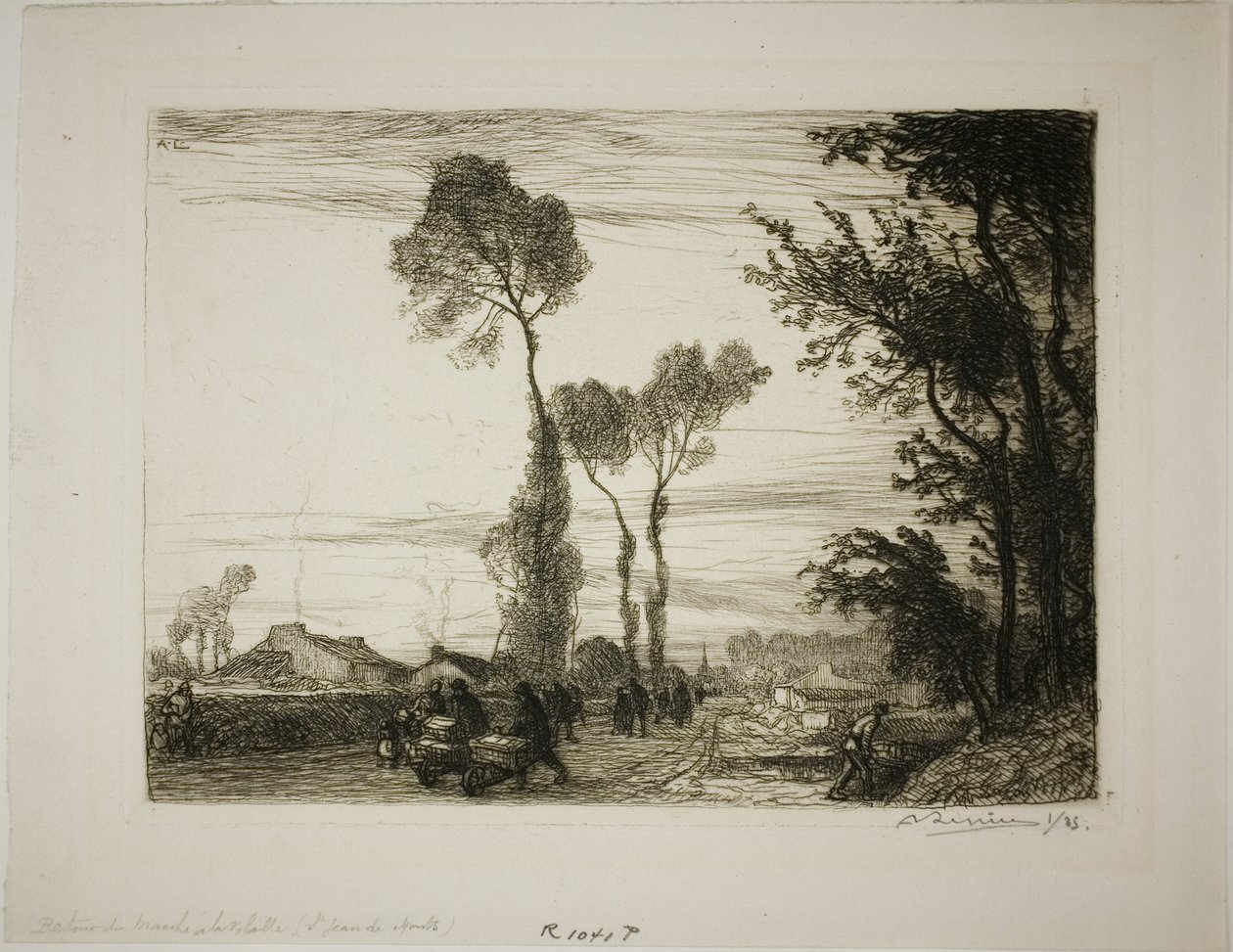Återkomst från marknaden av Louis Auguste Lepère