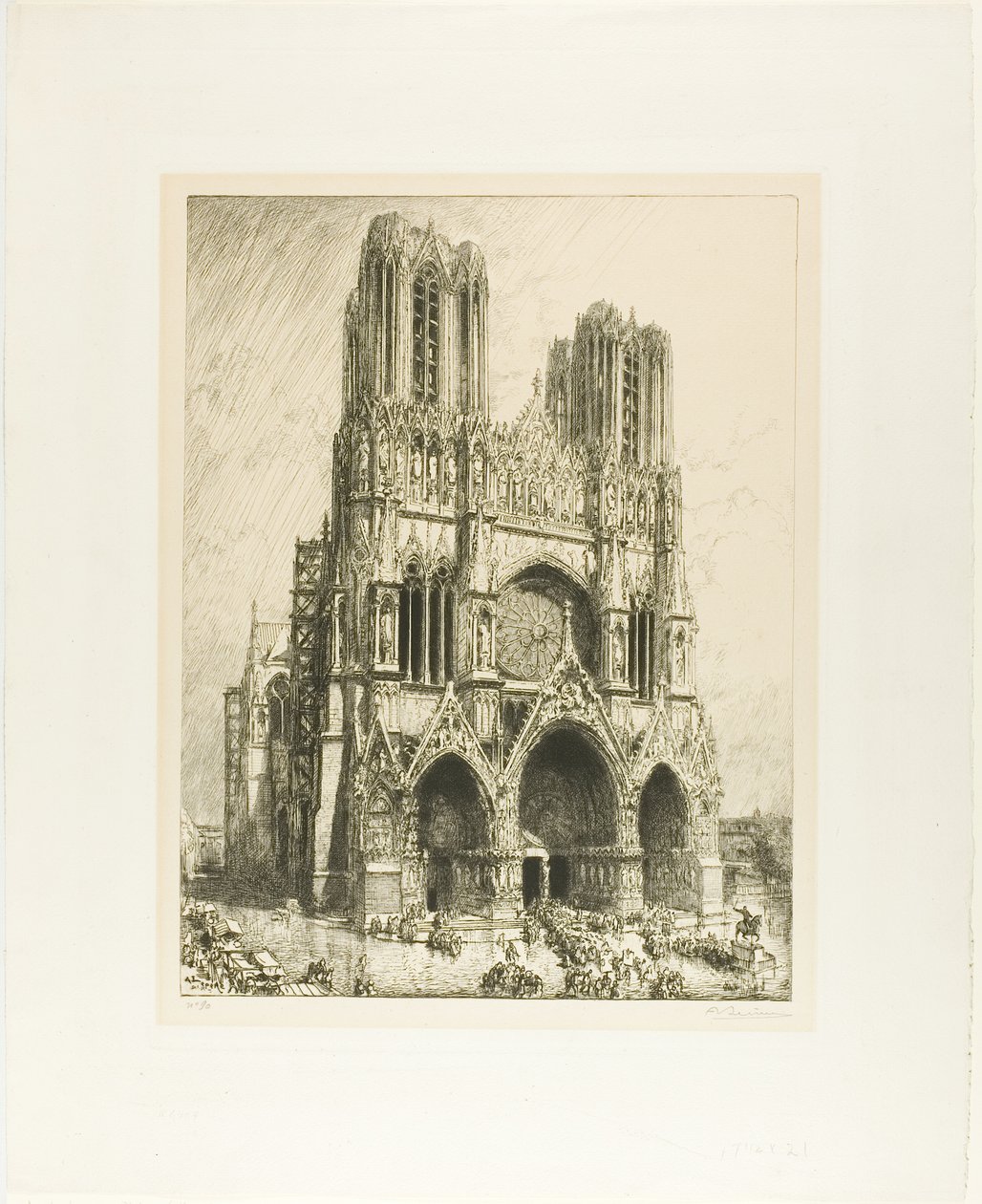 Katedralen i Reims av Louis Auguste Lepère