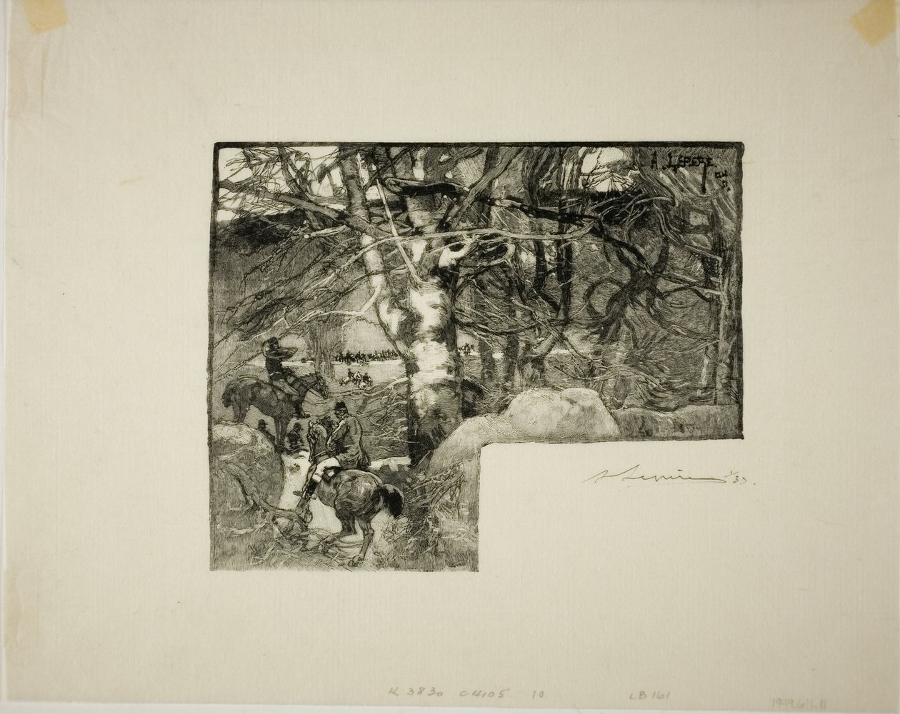 Ridning till hundarna, Mont-Gérard av Louis Auguste Lepère