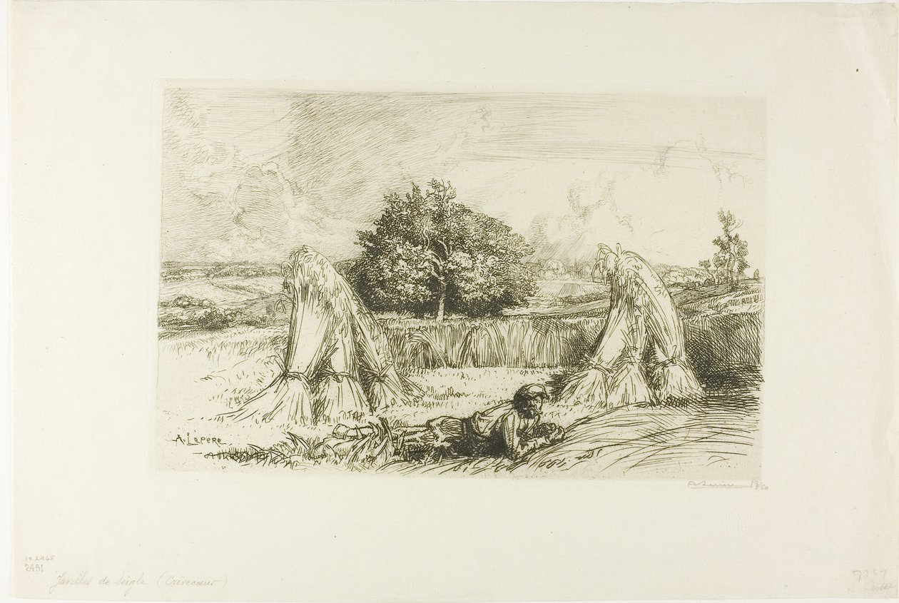 Skivor av råg av Louis Auguste Lepère