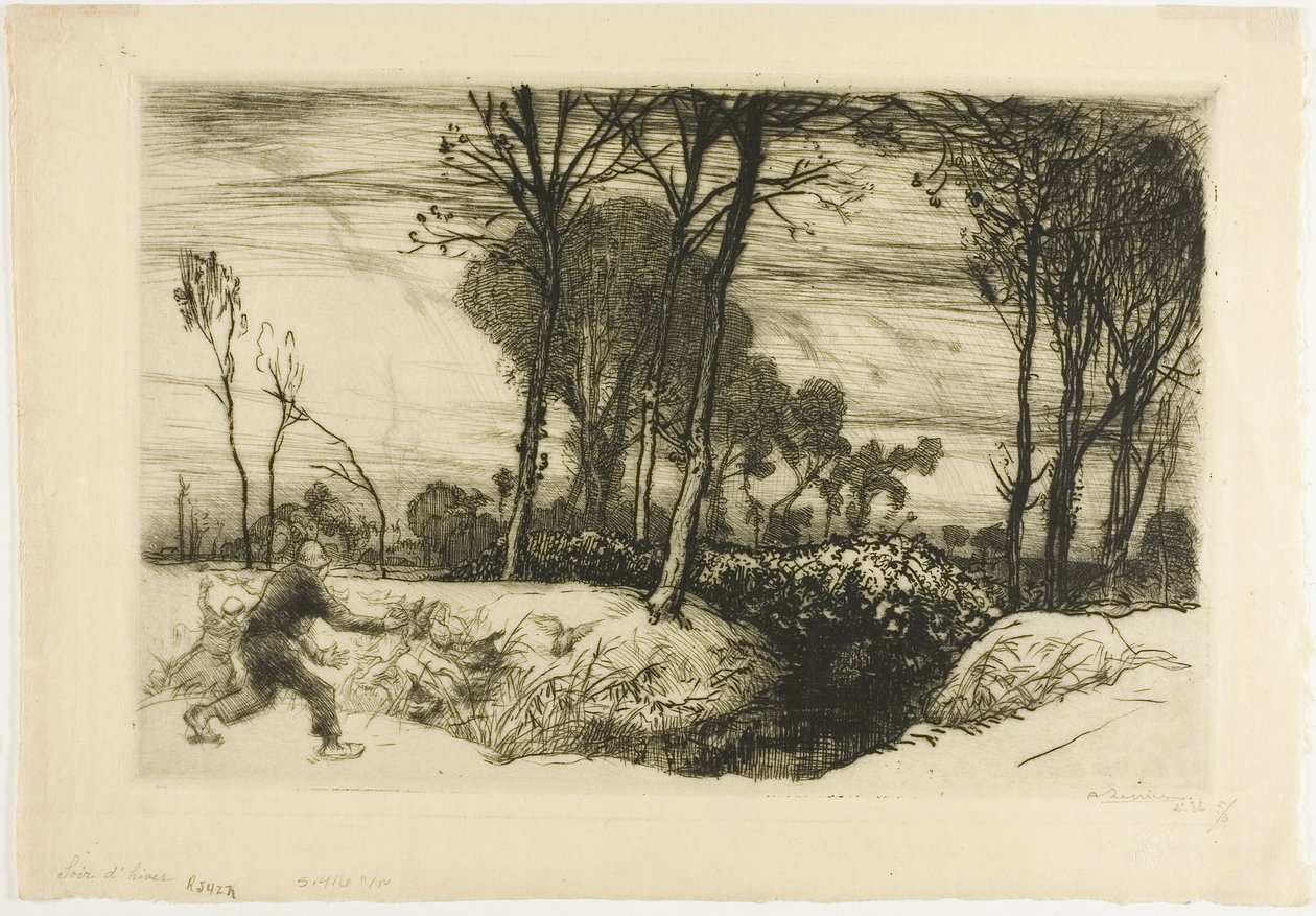 Vinterkväll av Louis Auguste Lepère