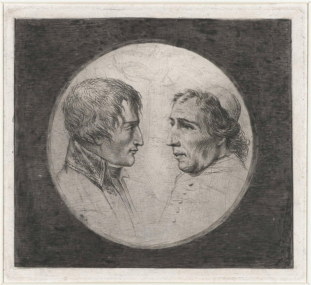 Coclers, L B, Dubbelporträtt Napoleon och påven Pius VII (ca1805, Rijksmuseum) av Louis Bernard Coclers