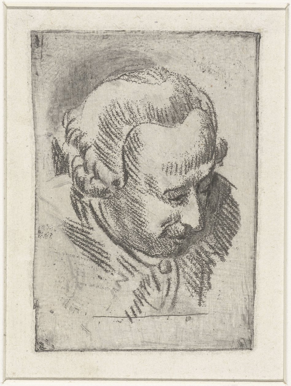 Huvudstudie av Jean Baptiste Coclers av Louis Bernard Coclers
