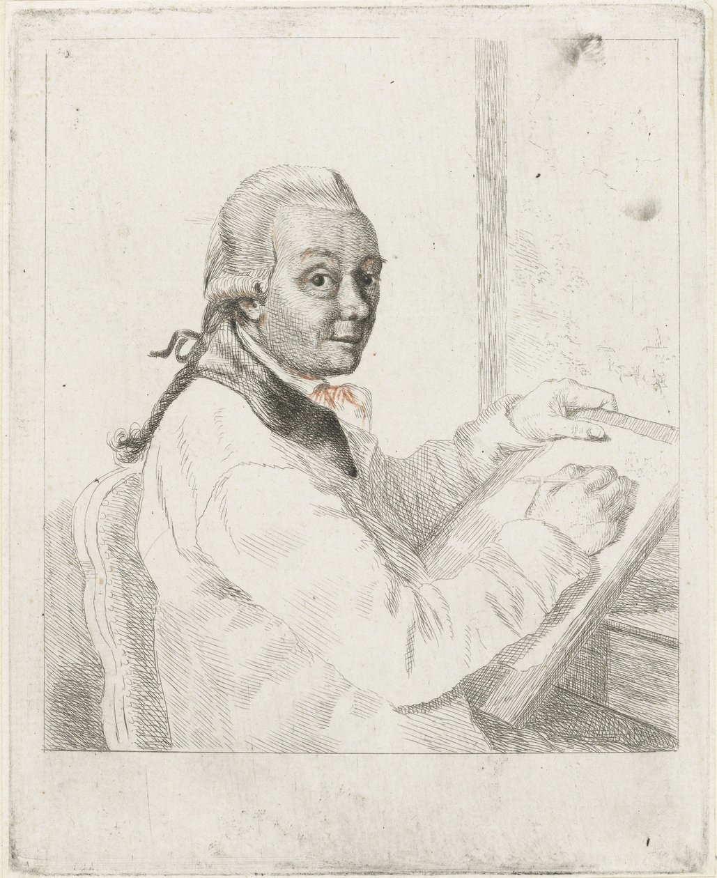 Porträtt av konstnären Johannes Janson, teckning av Louis Bernard Coclers