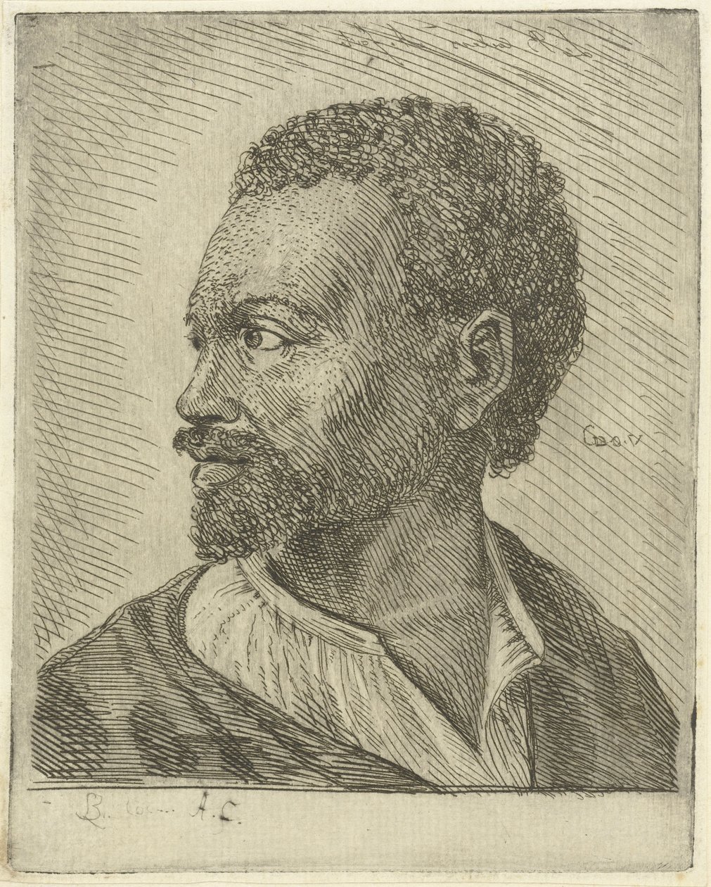 Porträtt av en abessinier av Louis Bernard Coclers