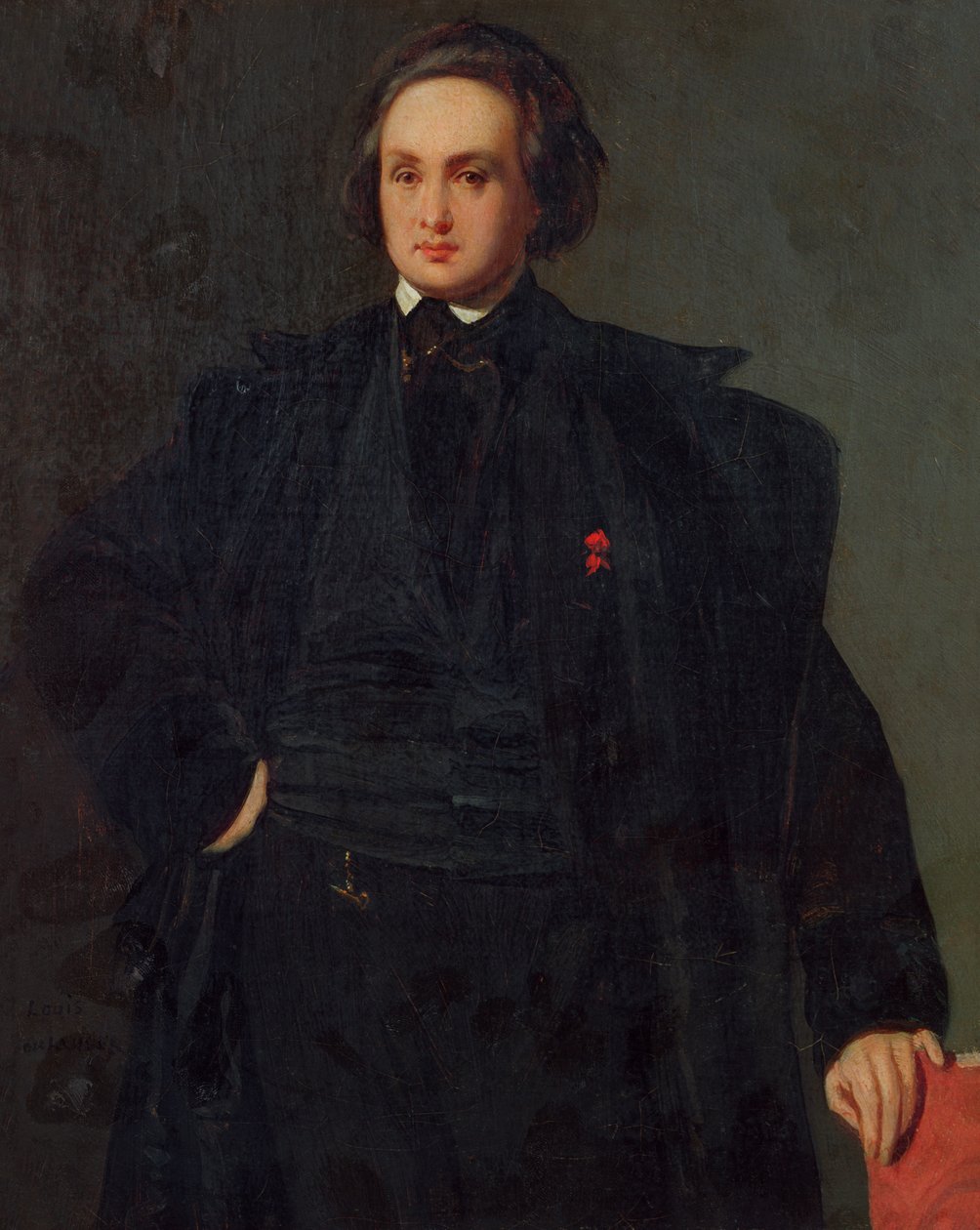Porträtt av Victor Hugo (1802-85), c.1833 av Louis Boulanger