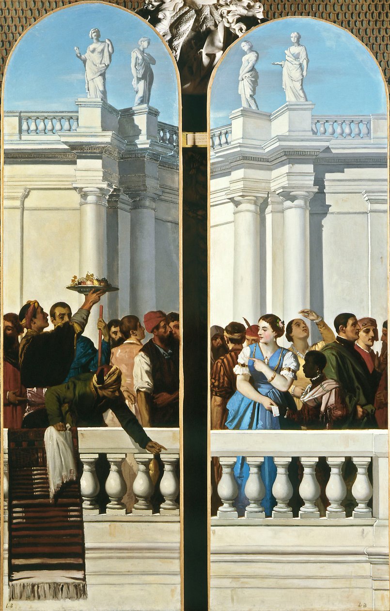 Festmåltid i venetiansk stil, höger panel av Louis Boulanger