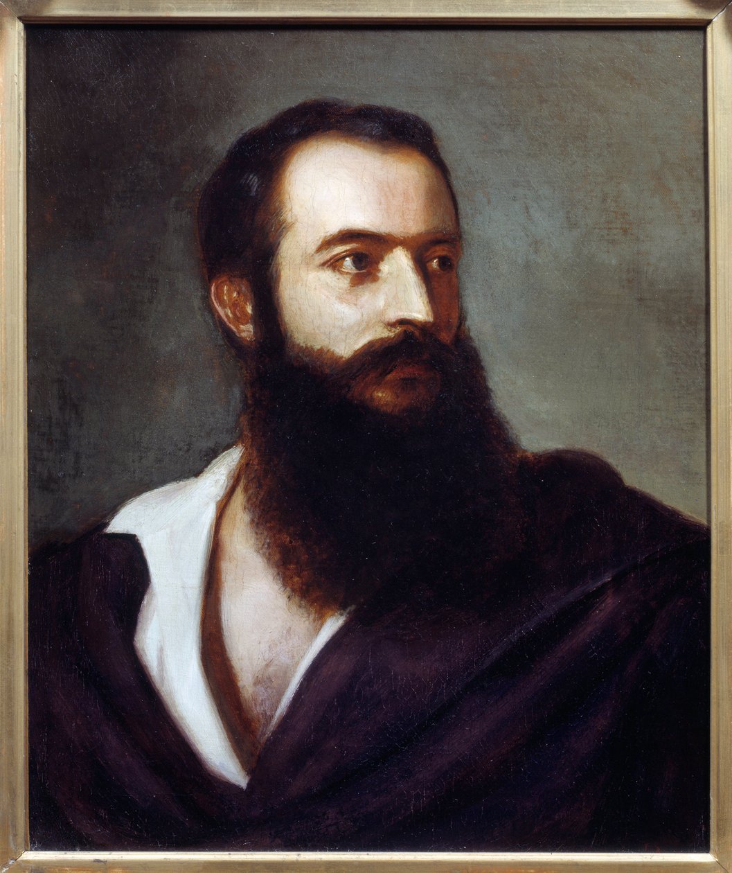 Porträtt av Felice Orsini (1819 - 1858) förövaren av attacken mot Napoleon III den 14 januari 1858. Målning av Louis Bucheister (? -1881), Italien. Olja på duk. Mått: 0,47 x 0,38 m. Paris, Musée Carnavalet av Louis Buchheister