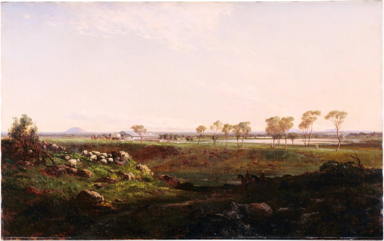 Mount Fyans ullskjul Ylleskjulet nära Camperdown, 1869 av Louis Buvelot