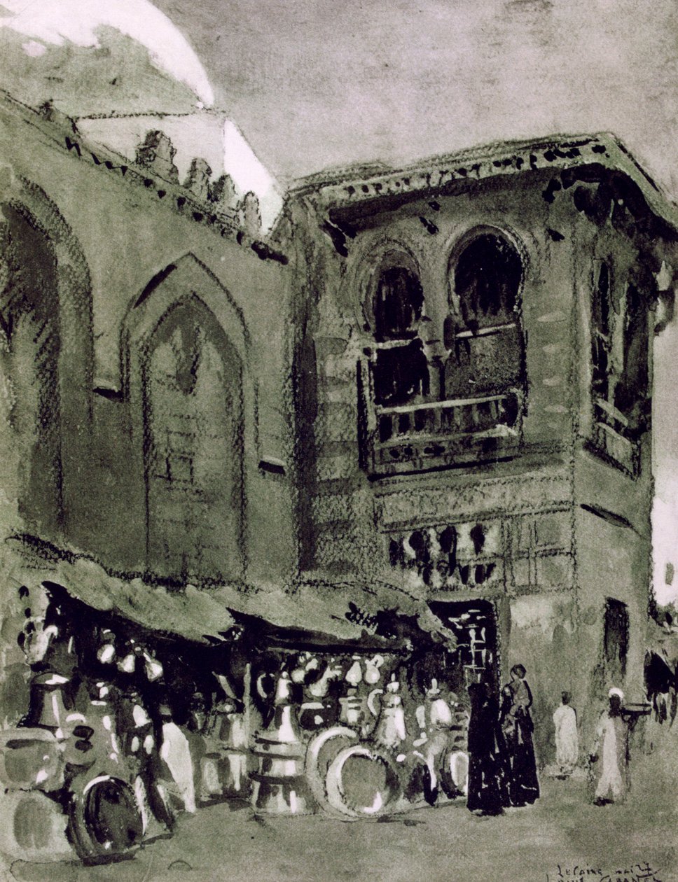 Kopparhandlare, Kairo, Egypten, 1928 av Louis Cabanes
