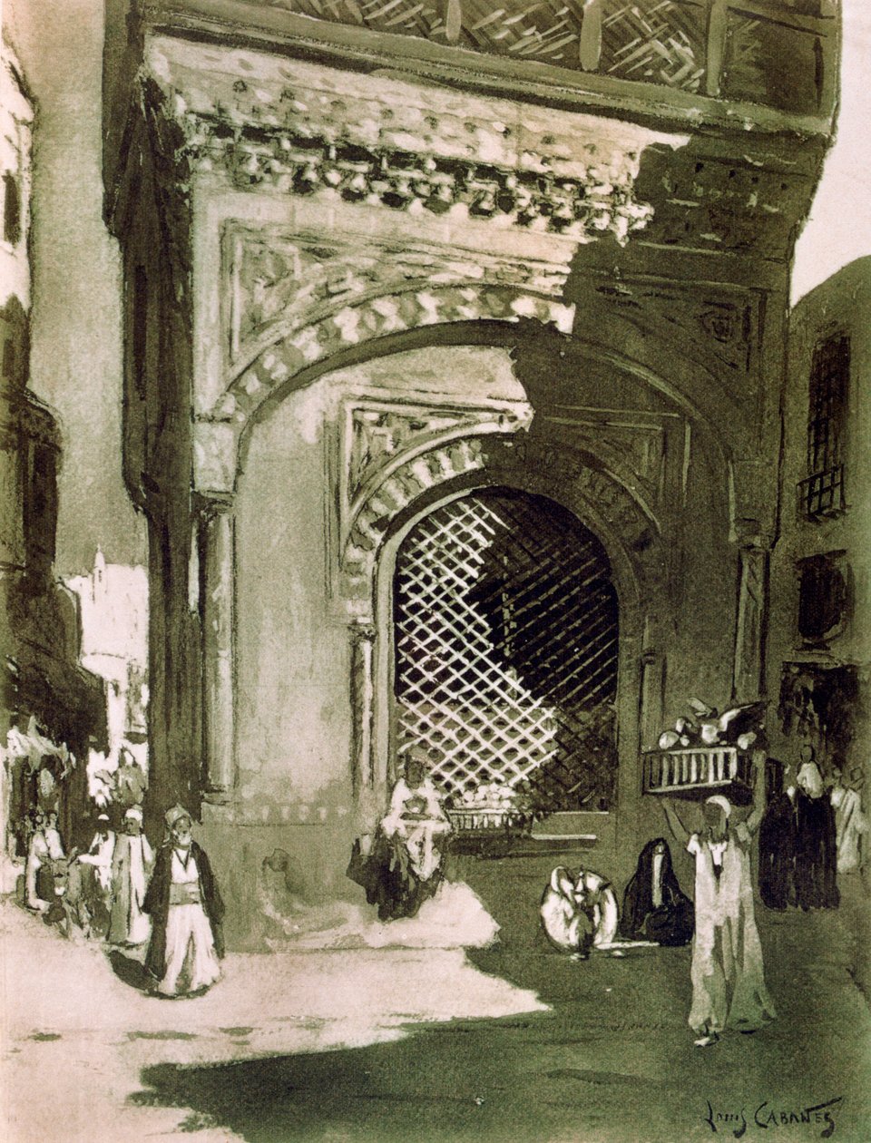El-Sebil, Kairo, Egypten, 1928 av Louis Cabanes