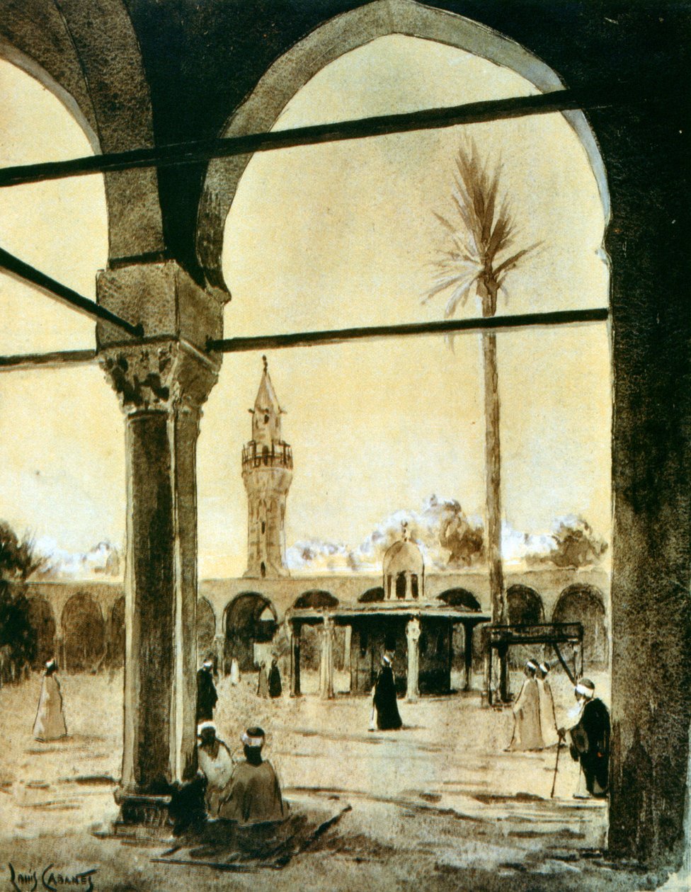 Moskén, Kairo, Egypten, 1928 av Louis Cabanes