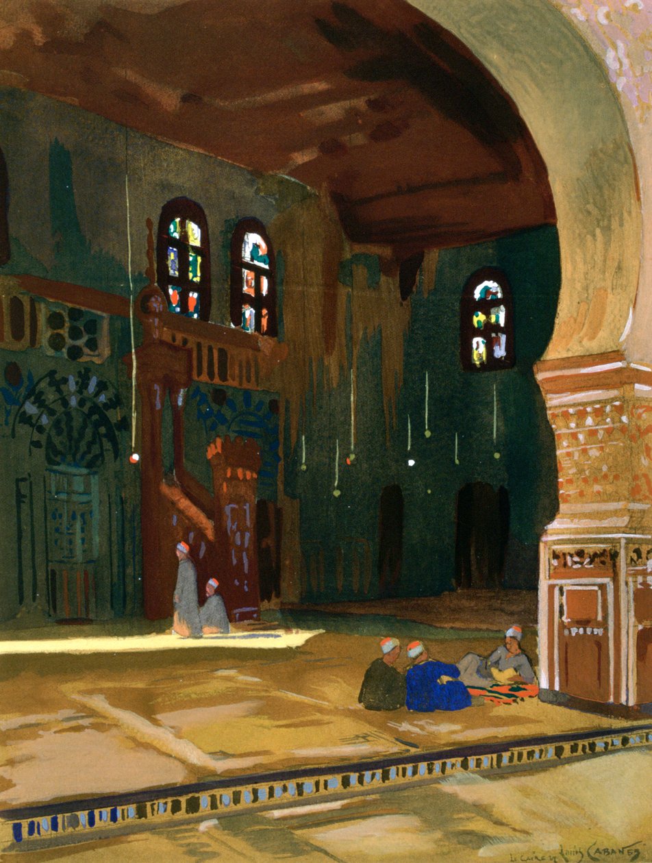 Sultan al-Ghuris moské, Kairo, Egypten, 1928 av Louis Cabanes