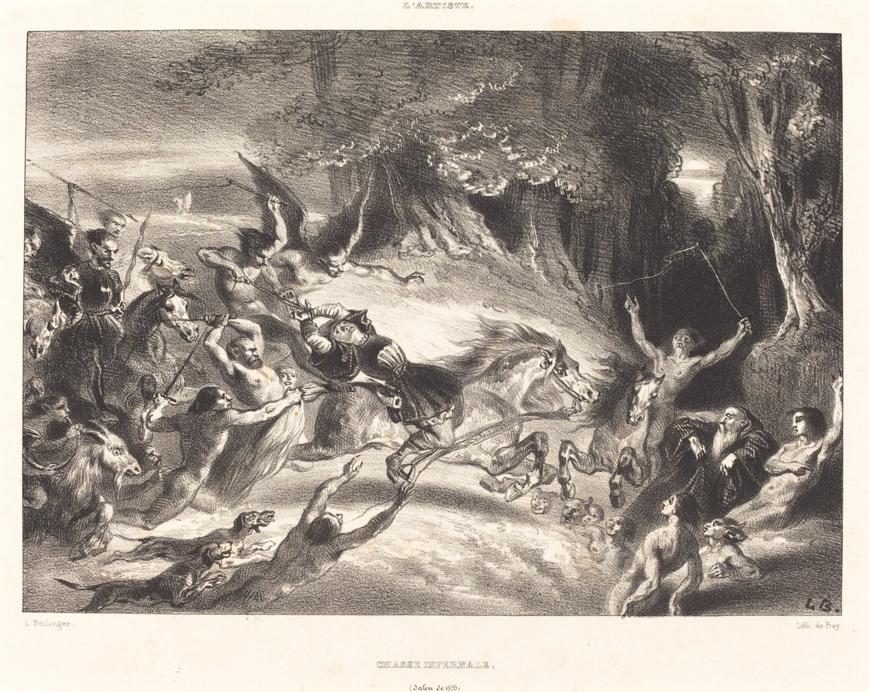 Infernalisk jakt av Louis Candide Boulanger