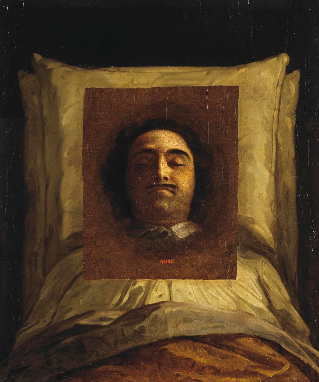 Pierre le Grand - Peter I på hans dödsbädd par Caravaque, Louis (1684-1754). Olja på duk, storlek: 77x64 av Louis Caravaque