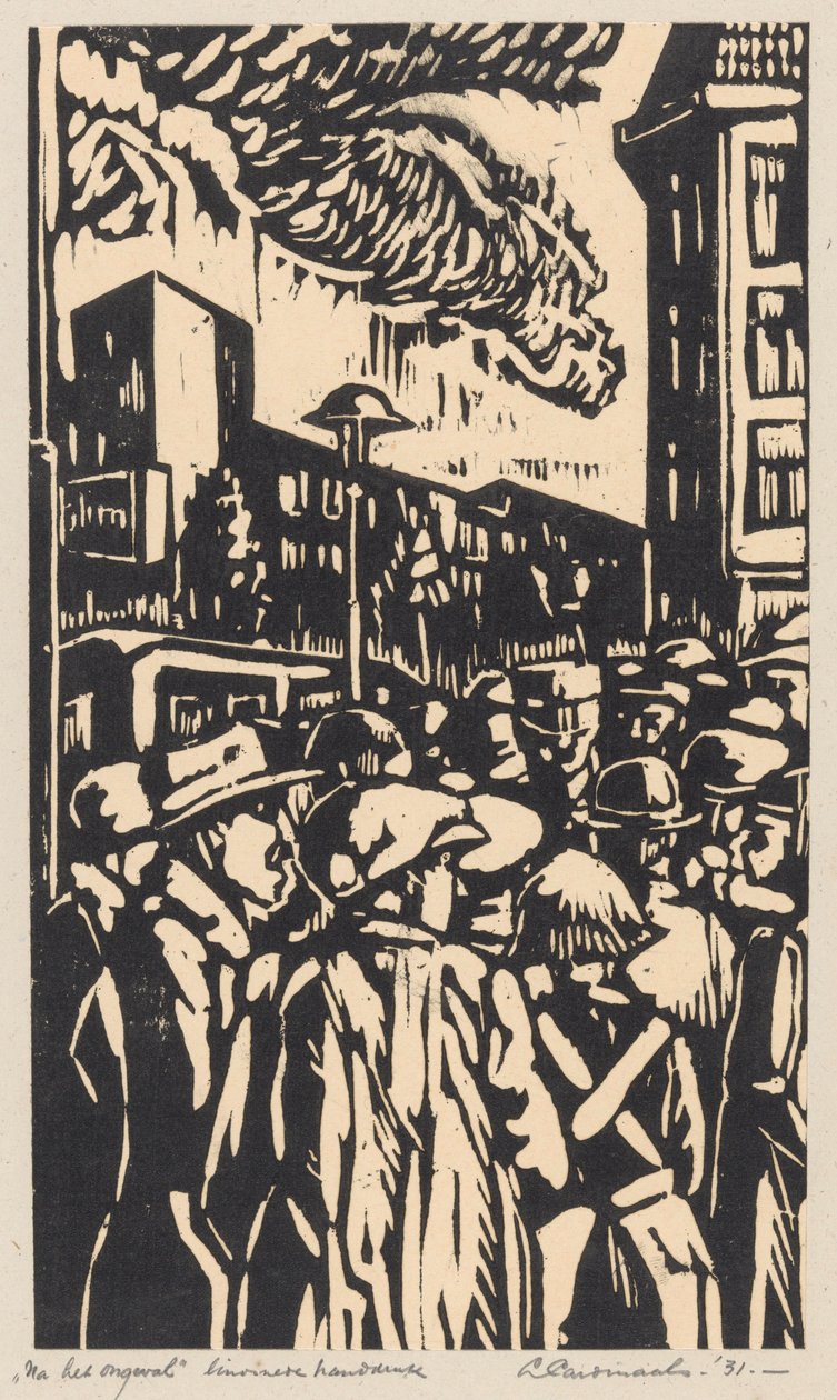 Efter olyckan (originaltitel på objektet) av Louis Cardinaals (signed by artist)