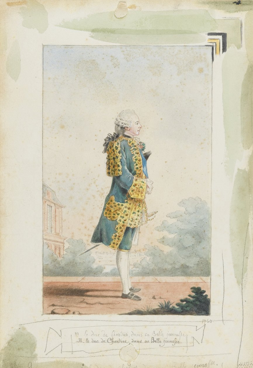 Louis Philippe II, hertig av Chartres 1747-1793, 1760 av Louis Carrogis dit Carmontelle