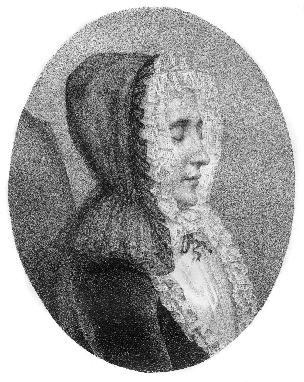 Madame du Deffand - Marie de Vichy-Chamrond (eller Champrond), Marquise du Deffand - 1697-1780 - gravyr av Carmontelle - av Louis Carrogis (after) Carmontelle