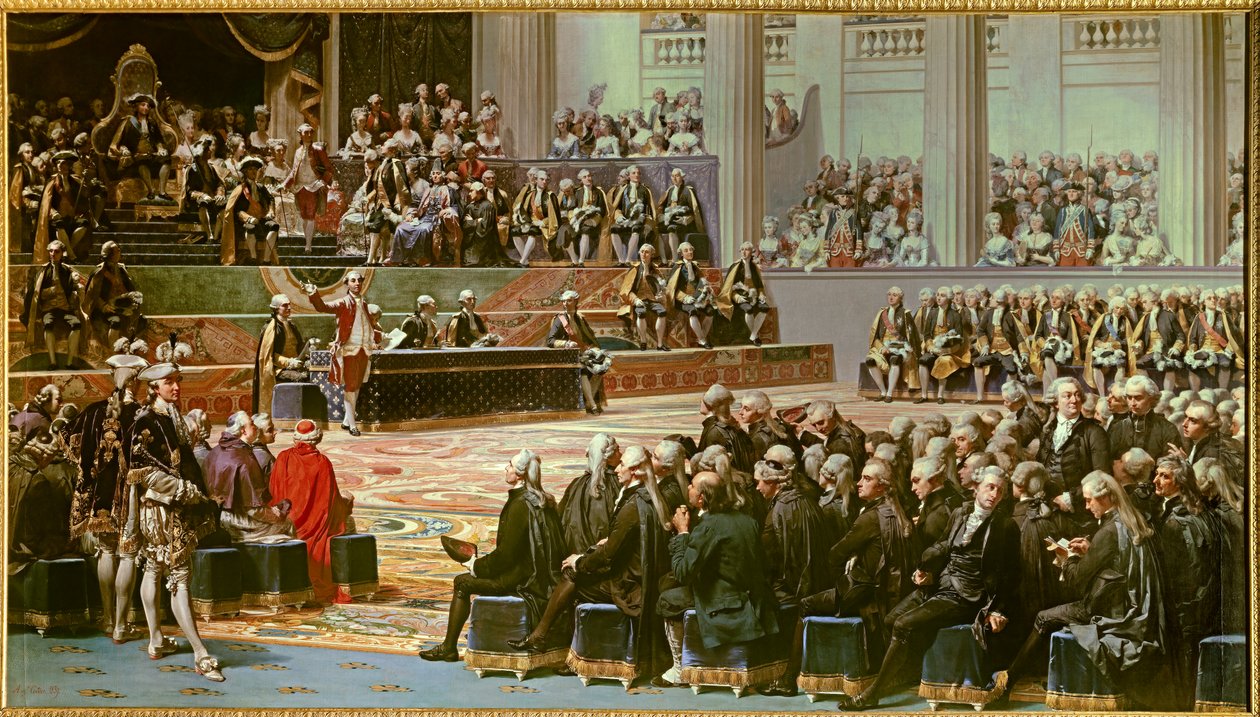 Invigning av generalstaterna i Versailles den 5 maj 1789. Målning av Auguste Couder (1789-1873) av Louis Charles Auguste Couder
