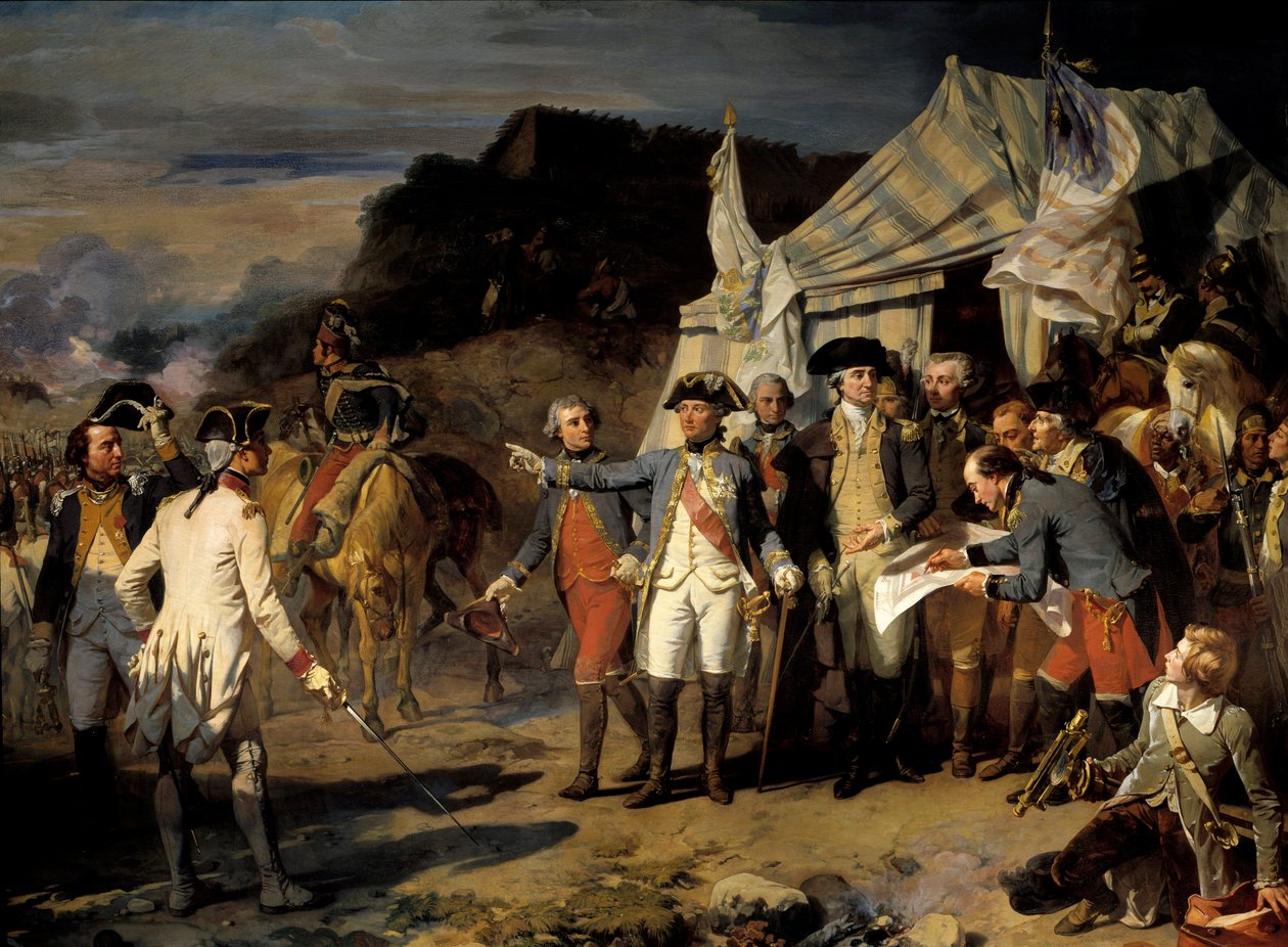 Belägringen av Yorktown av Louis Charles Auguste Couder