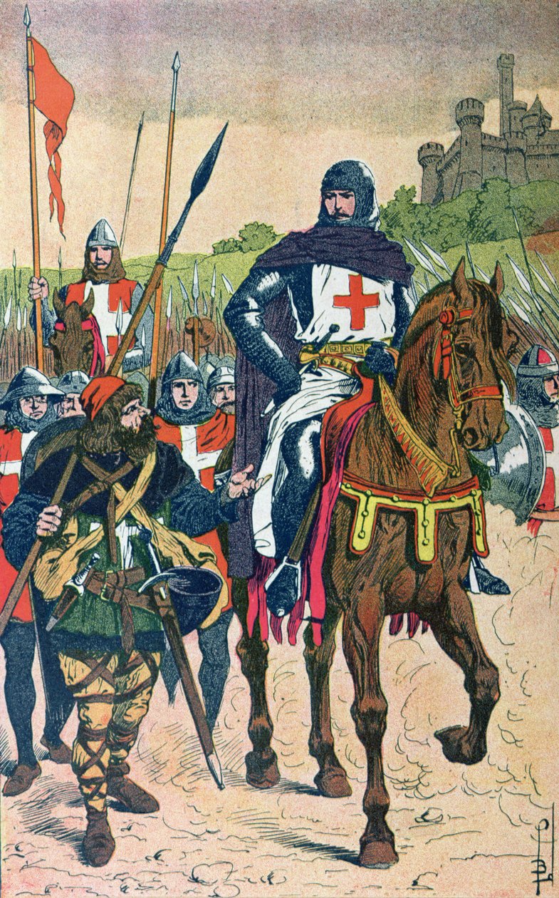 Avresa till korstågen, illustration från 