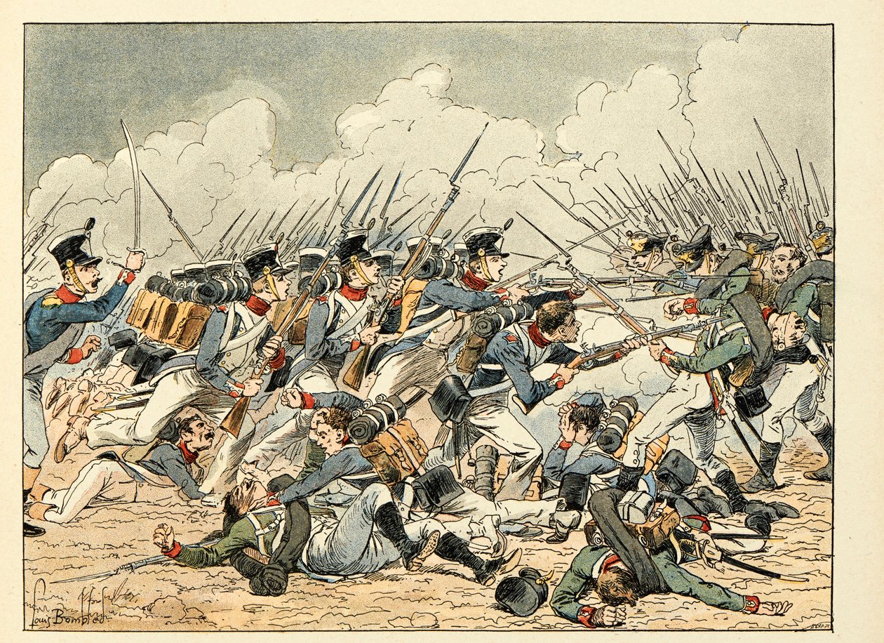 Illustration hämtad från boken "Les heros du Siecle", anekdotiska reciter av Dick de Lonlay och illustrerad av Louis Bombled (1862-1927) av Louis Charles Bombled