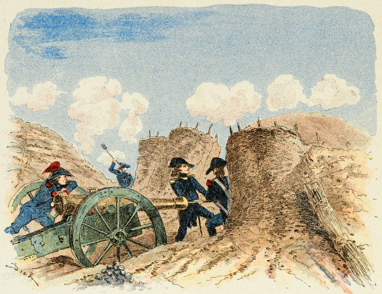 Illustration hämtad från boken "Les heros du Siecle", anekdotiska reciter av Dick de Lonlay och illustrerad av Louis Bombled (1862-1927) av Louis Charles Bombled