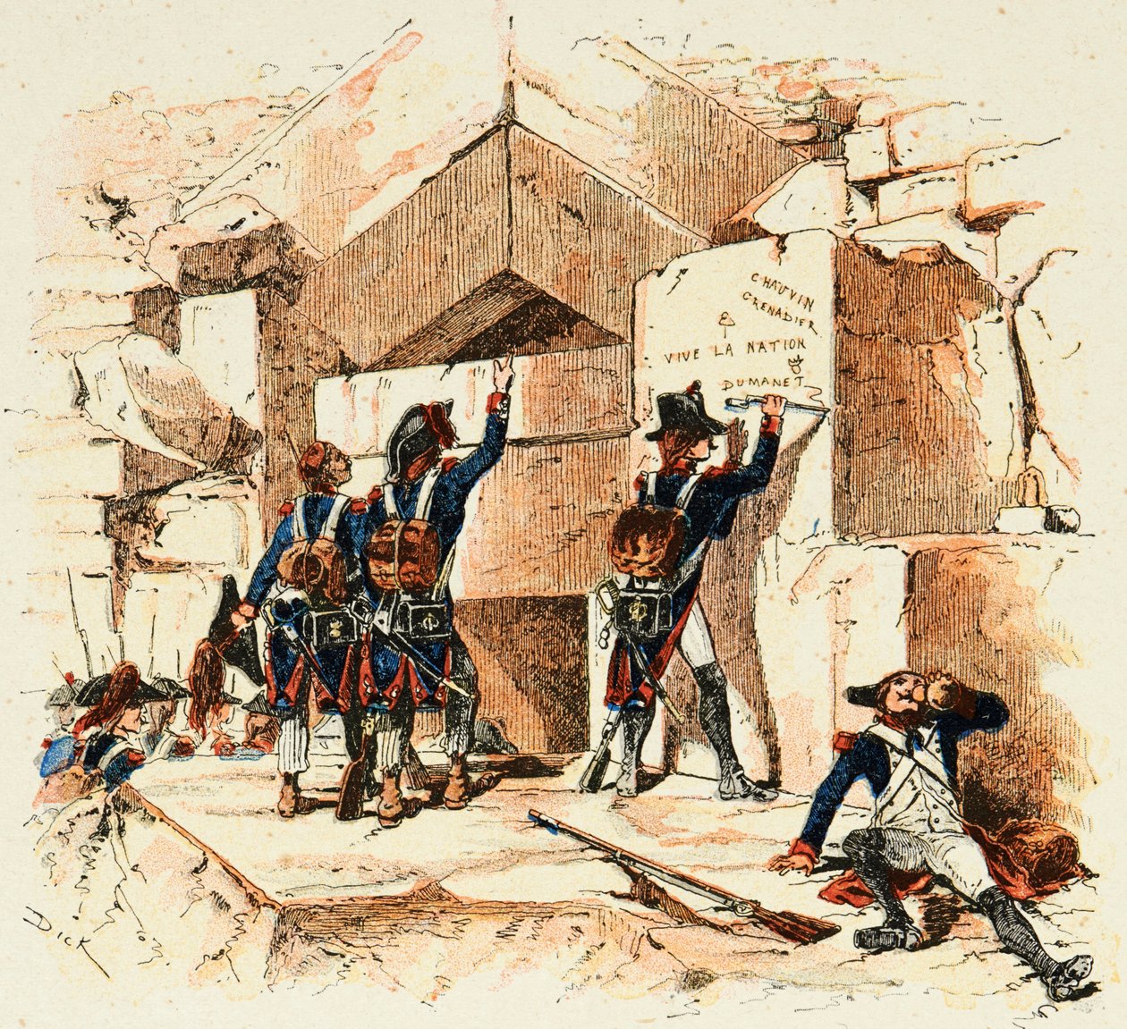 Illustration hämtad från boken "Les heros du Siecle", anekdotiska reciter av Dick de Lonlay och illustrerad av Louis Bombled (1862-1927) av Louis Charles Bombled