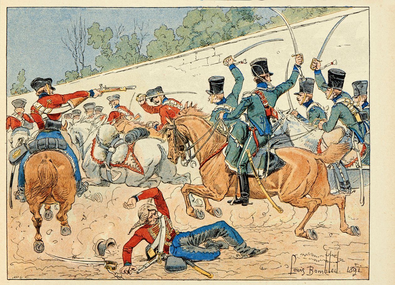 Illustration hämtad från boken "Les heros du Siecle", anekdotiska reciter av Dick de Lonlay och illustrerad av Louis Bombled (1862-1927) av Louis Charles Bombled