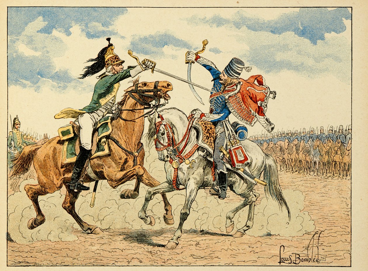 Illustration hämtad från boken "The Heros of the Siecle", anekdotiska reciter av Dick de Lonlay och illustrerad av Louis Bombled (1862-1927) av Louis Charles Bombled