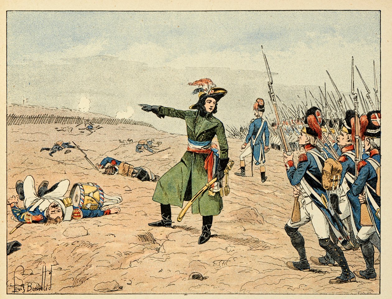 Illustration hämtad från boken "The Heros of the Siecle", anekdotiska reciter av Dick de Lonlay och illustrerad av Louis Bombled (1862-1927) av Louis Charles Bombled