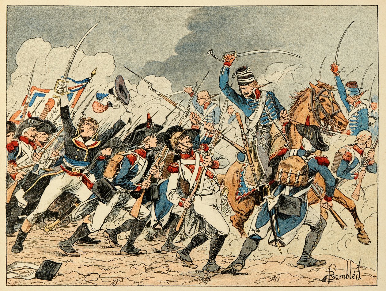 Illustration hämtad från boken "The Heros of the Siecle", anekdotiska reciter av Dick de Lonlay och illustrerad av Louis Bombled (1862-1927) av Louis Charles Bombled