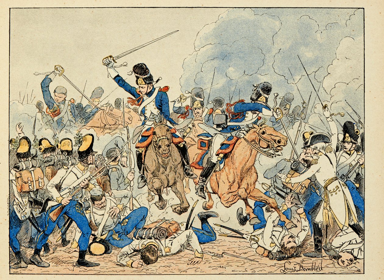 Illustration hämtad från boken "The heros of the century", anekdotiska reciter av Dick de Lonlay och illustrerad av Louis Bombled (1862-1927) av Louis Charles Bombled