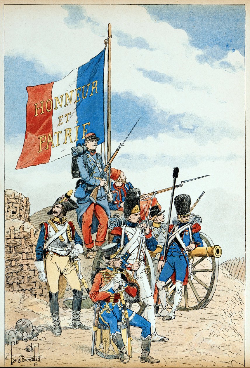 Illustration hämtad från boken "The heros of the century", anekdotiska reciter av Dick de Lonlay och illustrerad av Louis Bombled (1862-1927) av Louis Charles Bombled