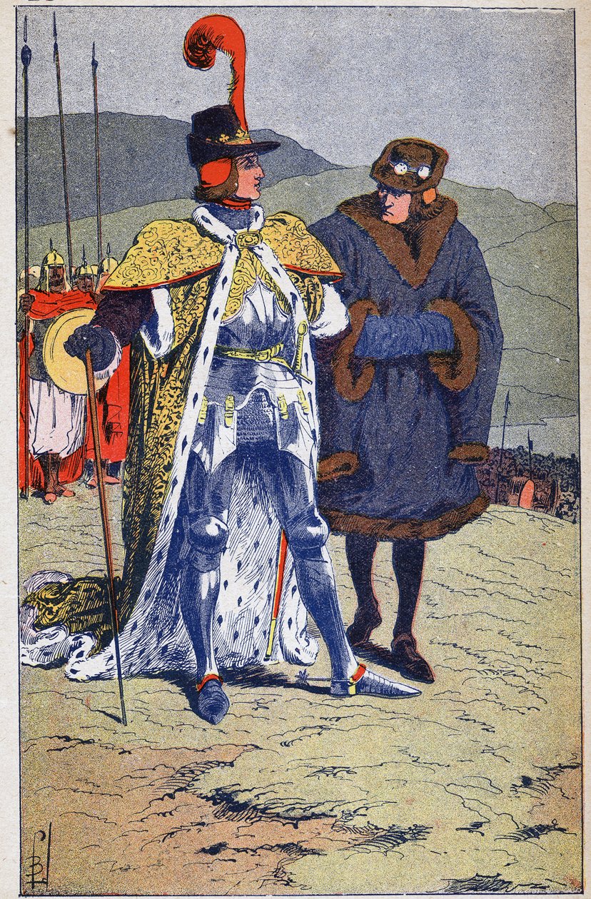 Intervju av Ludvig 11 och kung Henrik IV av Louis Charles Bombled