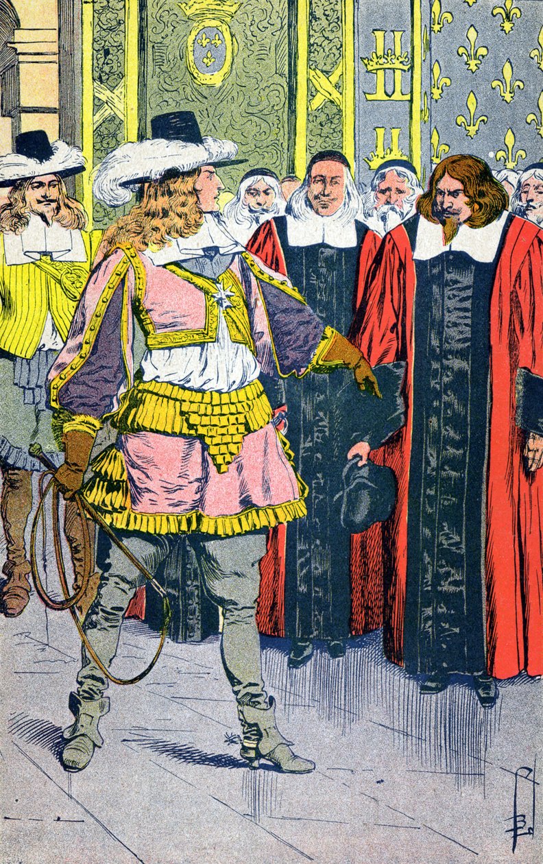 Ludvig XIV och parlamentariker av Louis Charles Bombled