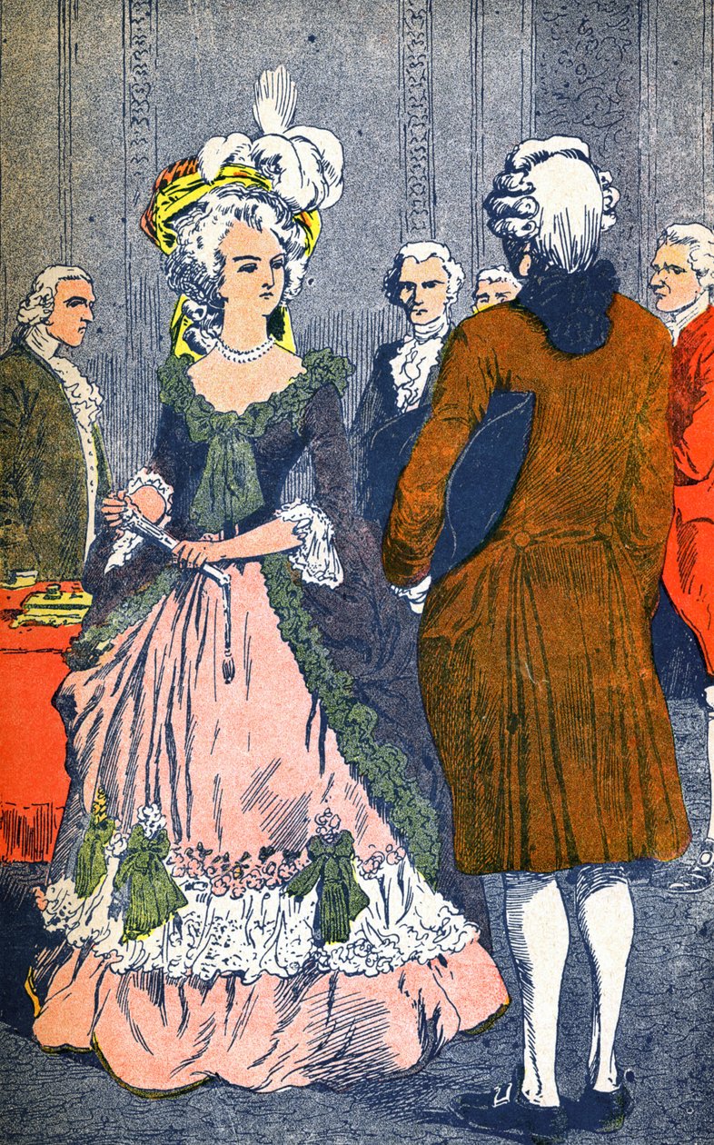 Marie Antoinette och Augeard av Louis Charles Bombled