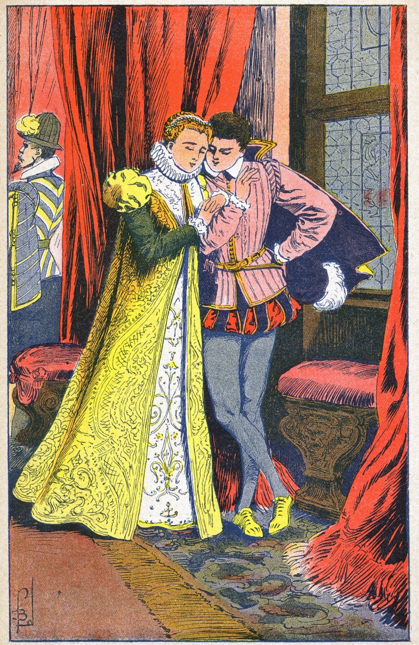 Marie Stuart och Francois II av Frankrike av Louis Charles Bombled