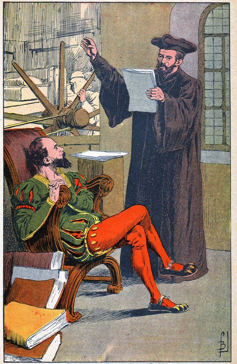 Rabelais i Etienne Dolets tryckeri av Louis Charles Bombled