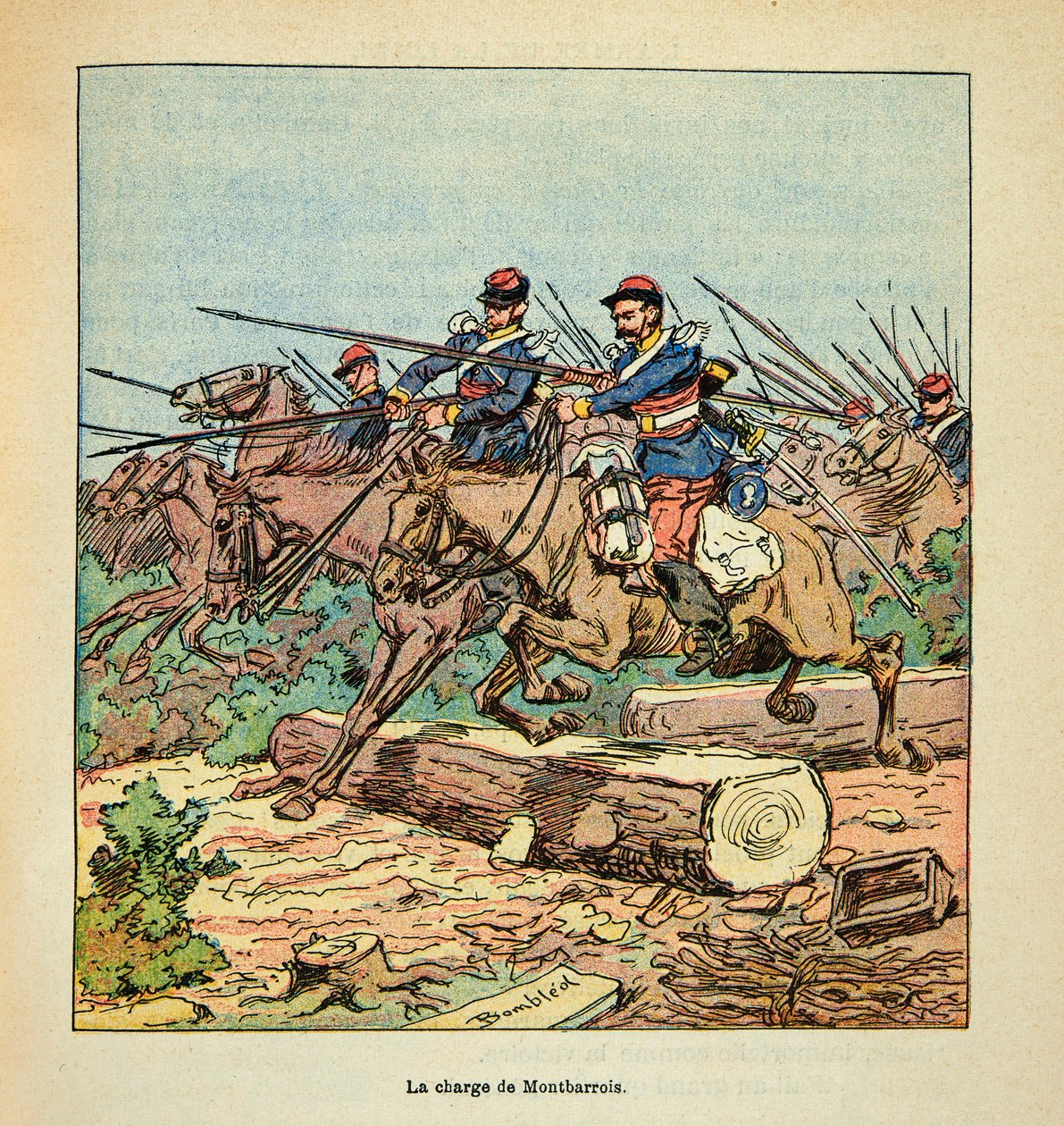 The Armee of the Loire av Eugene Sergent, dit Grenest, illustrerad av Louis Bombled (1862-1927) (fransk-tyska kriget; kampanj 1870 -1871): Slaget vid Ladon den 22 november av Louis Charles Bombled