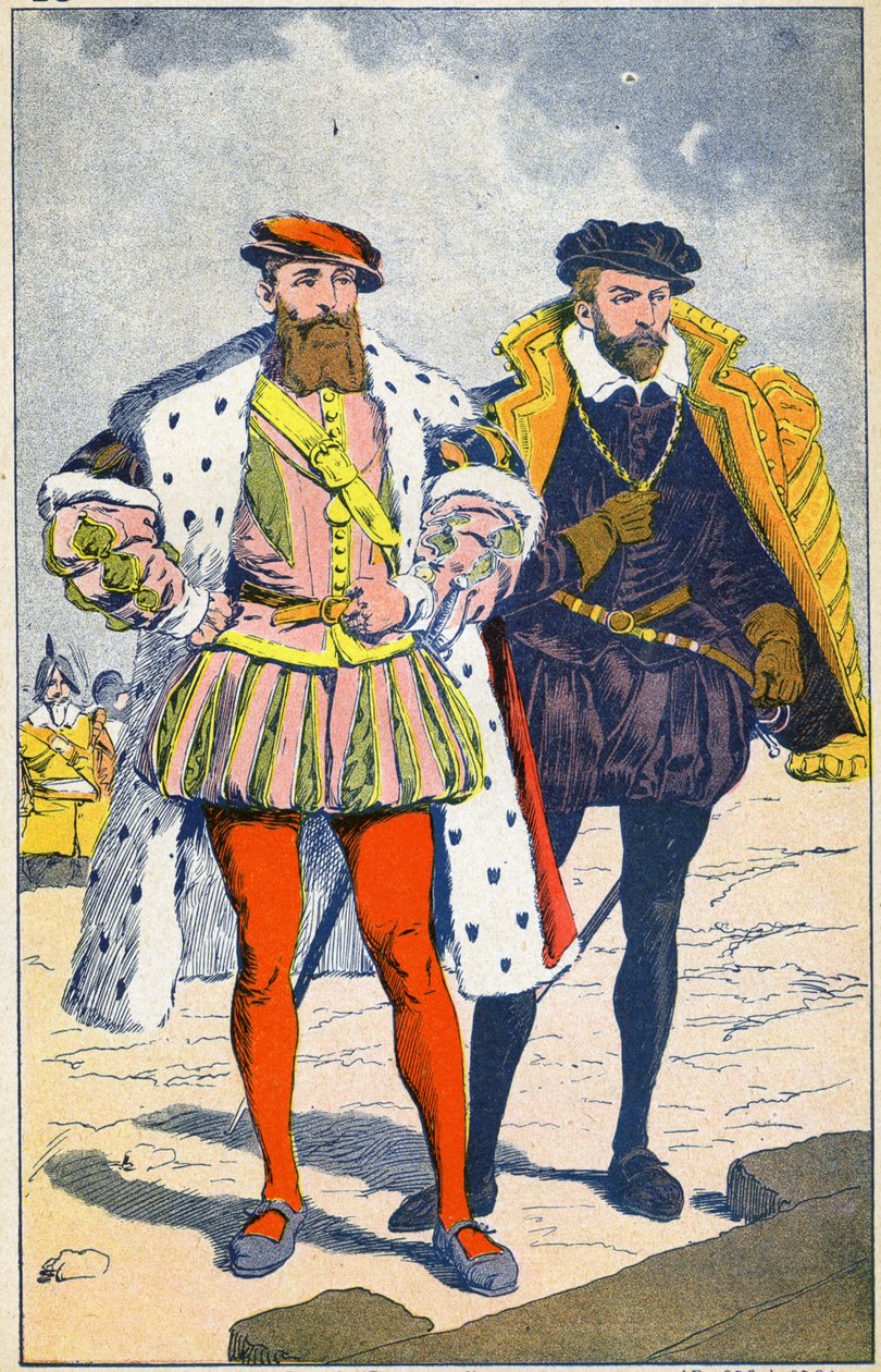 Hertigen av Guise och amiralen av Coligny av Louis Charles Bombled