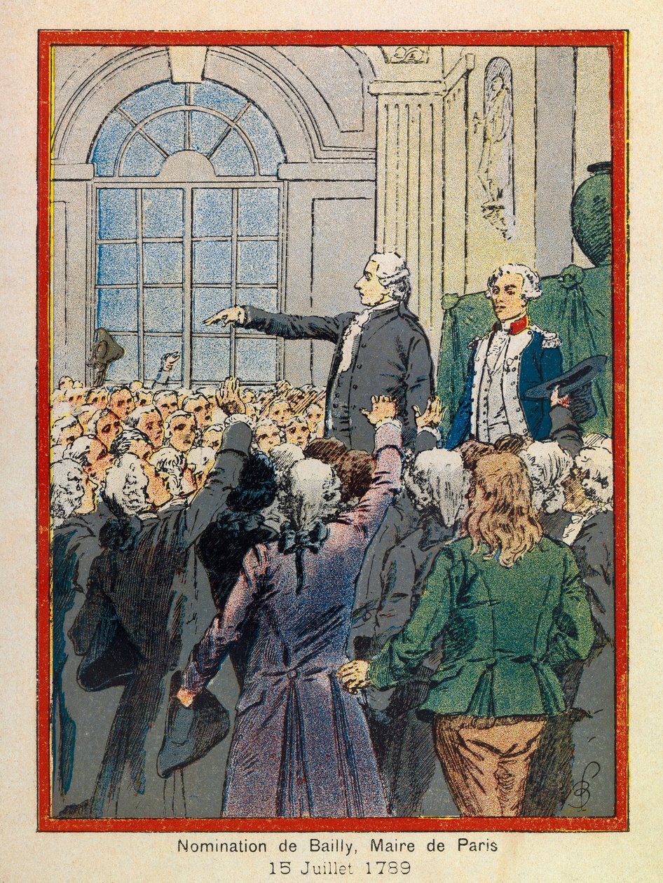 The Grand Jornees of the Hotel de Ville de Paris av A. Mercier, illustrerad av Louis Bombled (1862-1927): Den 15 juli av Louis Charles Bombled