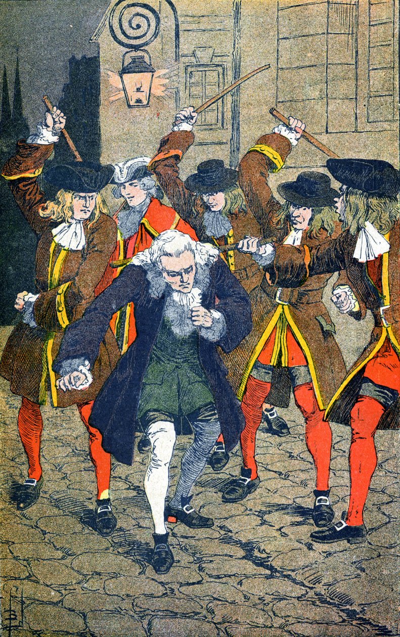 Riddaren av Rohan får Voltaire att slå sig igenom med sitt folk av Louis Charles Bombled