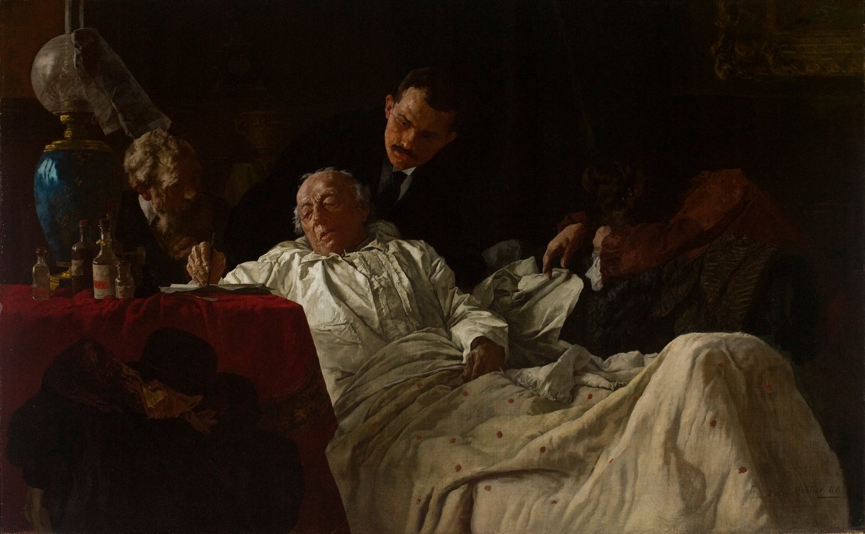 Undertecknar det sista testamentet av Louis Charles Moeller