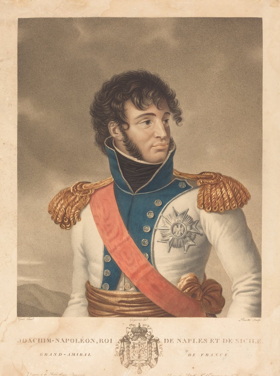 Joachim Murat (Joachim-Napoleon, kung av Neapel och Sicilien, Frankrikes storamiral) av Louis Charles Ruotte after Albert Jakob Frans Gregorius after Antoine Jean Gros