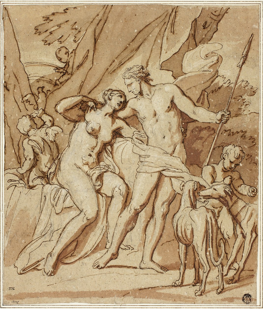 Venus och Adonis av Louis Cheron