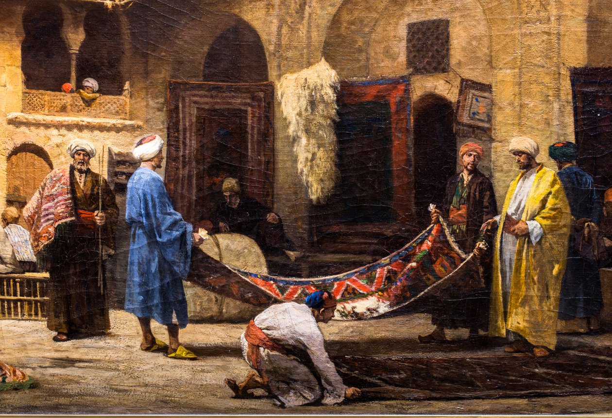 Mattbasaren i Khan Khalil i Kairo av Louis Claude Mouchot