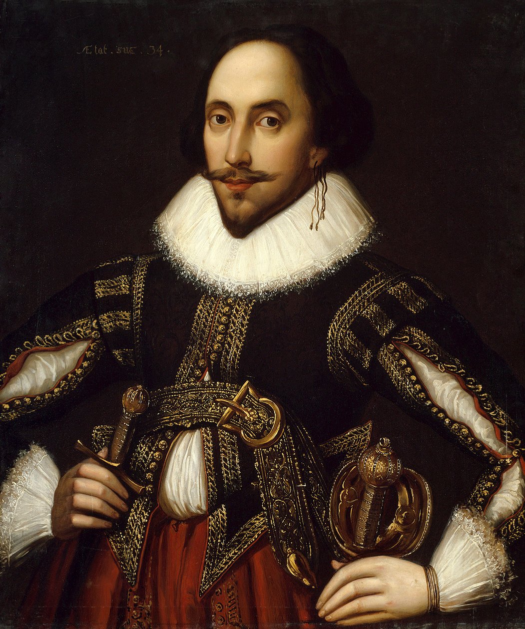 Porträtt av den brittiske dramatikern William Shakespeare av Louis Coblitz