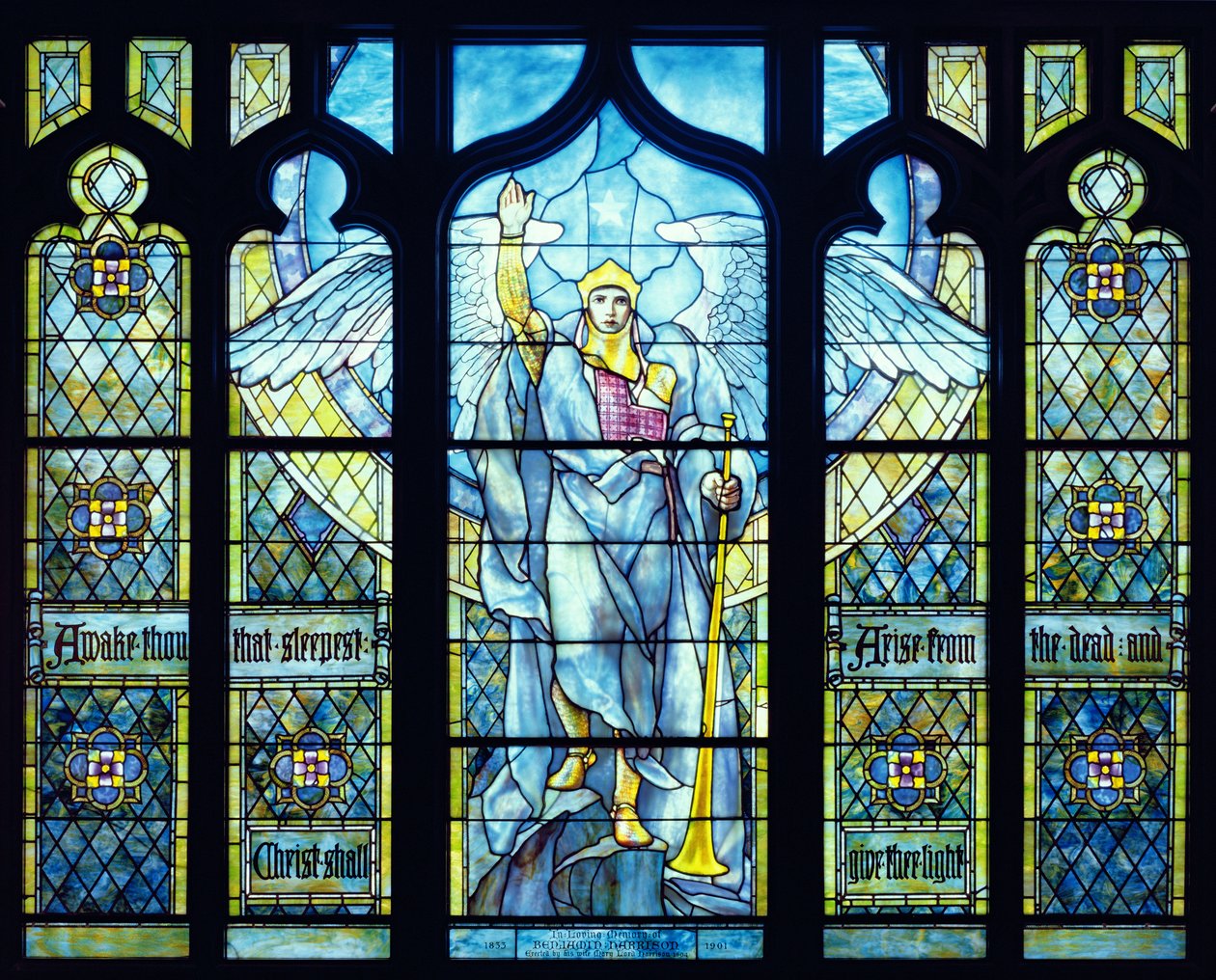 Uppståndelsens ängel 1904 (målat glas) av Louis Comfort Tiffany