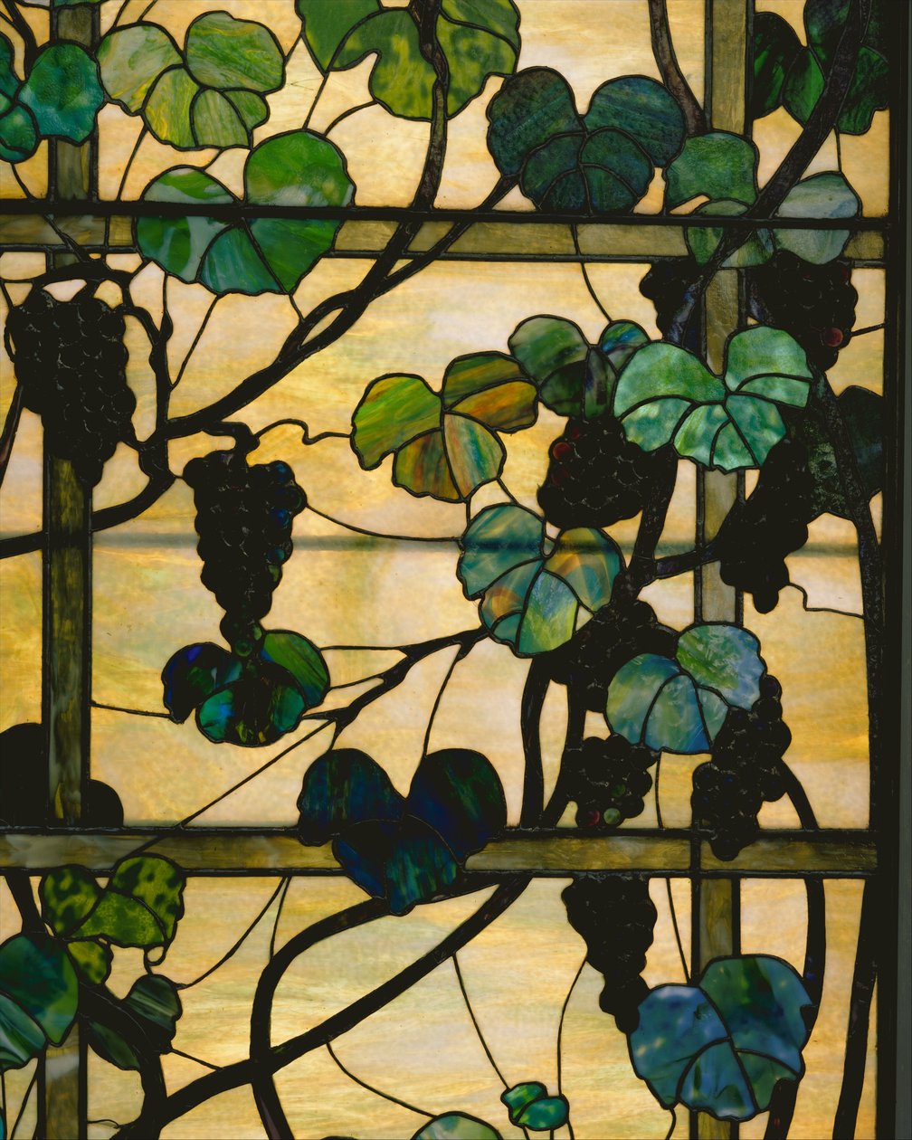 Grapevine Panel, c.1902-15 (blyat favrilglas) av Louis Comfort Tiffany